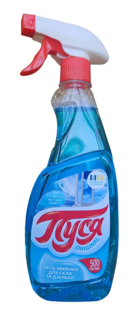 010594 Detergent pentru geamuri și oglinzi "Pusea" 500 ml - Prospețime marină  (pulverizator)