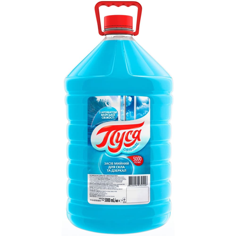 010596 Detergent pentru geamuri și oglinzi  "Pusea" 5000 ml -Prospețime marină