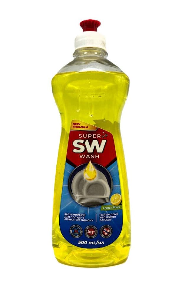 010647 Detergent de vase "SUPER WASH" 500 ml -Lămâie