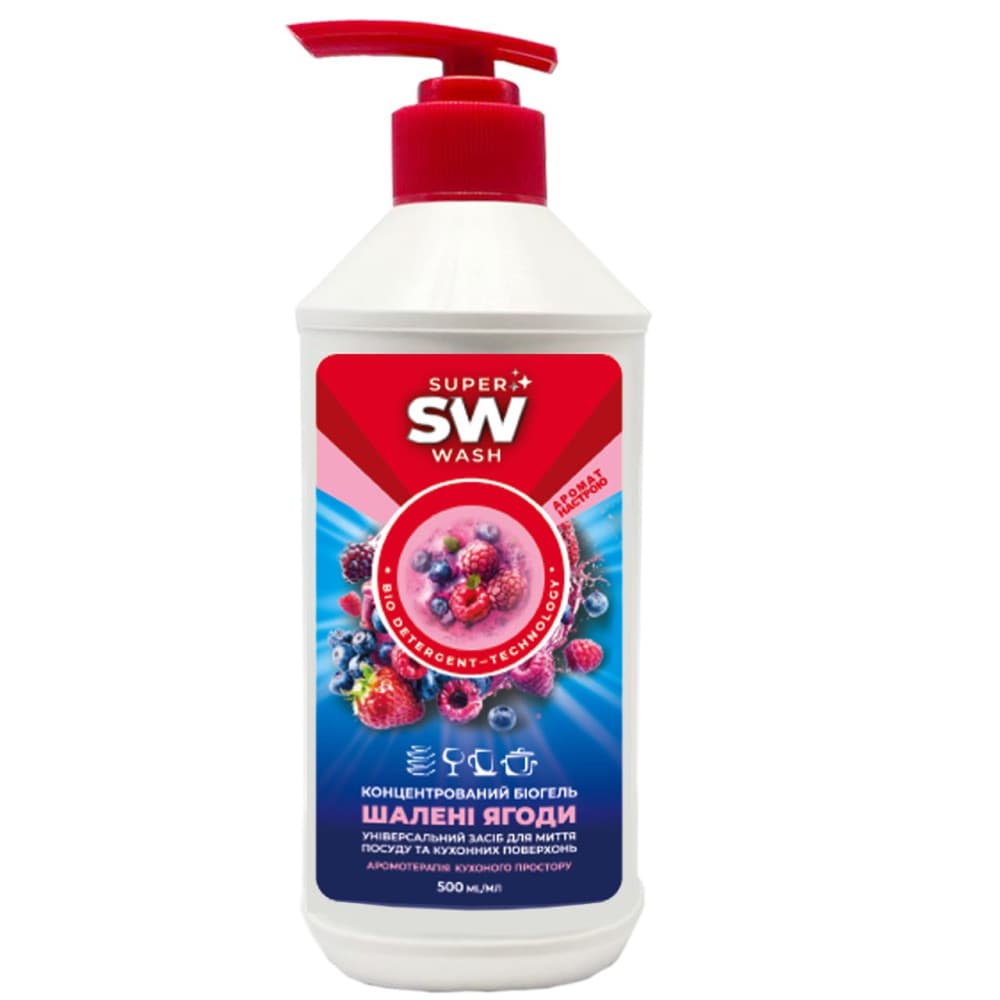 010652 Gel de vase  bio  "SUPER WASH" 500 ml - 7in1  (cu dozator)