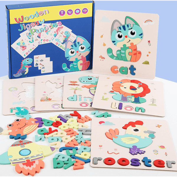 010480 Set puzzle din lemn