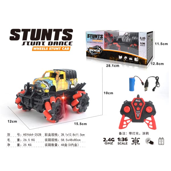 010794 Masina Stunt 1:36 cu R/C cu acumulator
